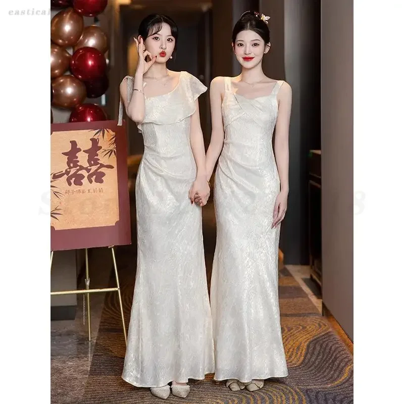 Princess Style Fish Tail Gown Women Wedding Bridesmaid Team Dress Classic Elegant Evening Prom Party Qipao Sexy Vestidos