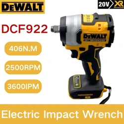 Dewalt-llave de impacto inalámbrica DCF922, herramientas eléctricas de batería Universal de 20V, recargable, alto par, 205Nm (marcha atrás), 1/2 pulgadas, 2500 PRM