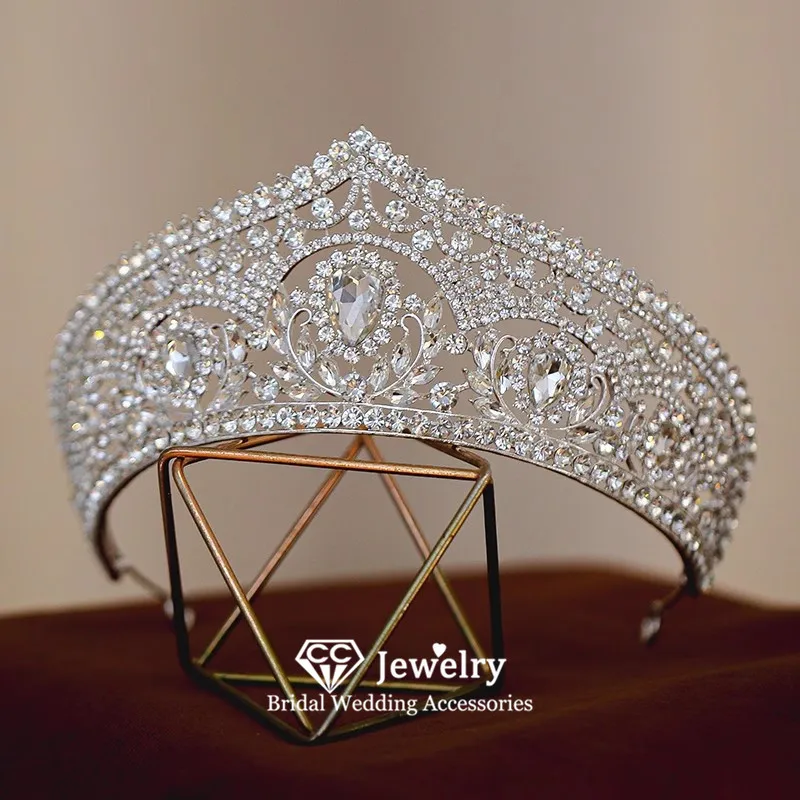 CC Vintage Crowns Women Hair Accessories Wedding Headbands Engagement Hairwear 100% Handmade Crystal Pageant Diadems Gift Tiara