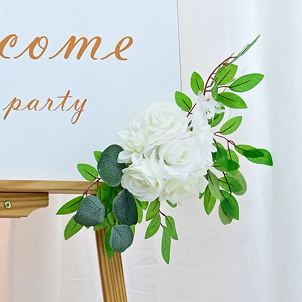 

1 Set Artificial Simulation Flowers Swag Arch Decor Perfect Wedding Reception Bridal Shower Party Table Decoration