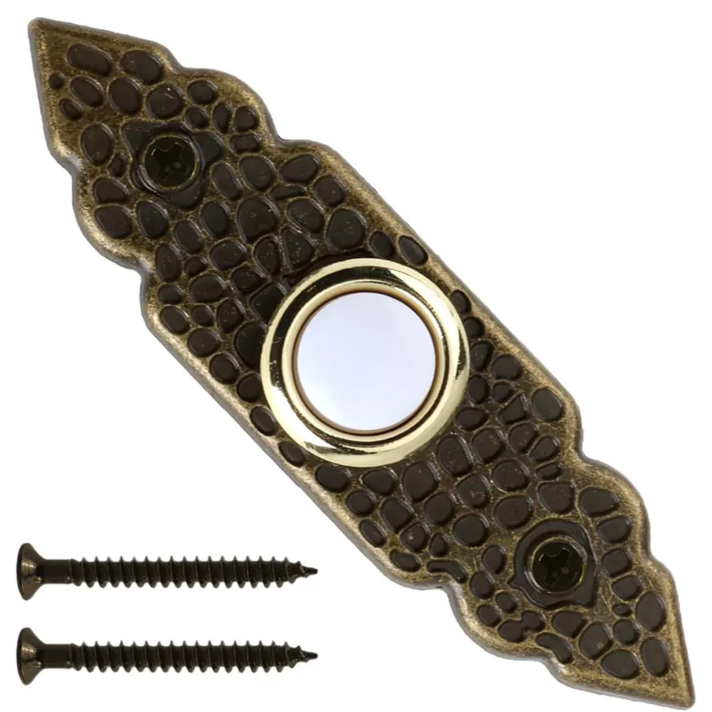 Wired Replacement Doorbell Button for Garage Door Bells Compatible with Standard Door Chime Transformer Voltages and Circuits