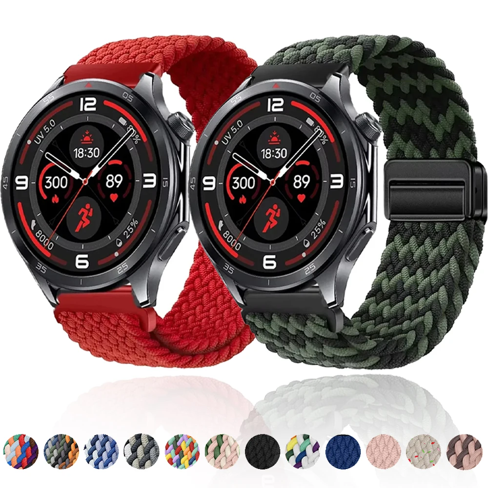 Bracelet en Nylon de 22mm pour montre Oneplus 4 3 2 2R/Lite, bracelet à boucle magnétique Correa pour montre OPPO 4 Pro/S/X3 X2 X, bracelet respirant