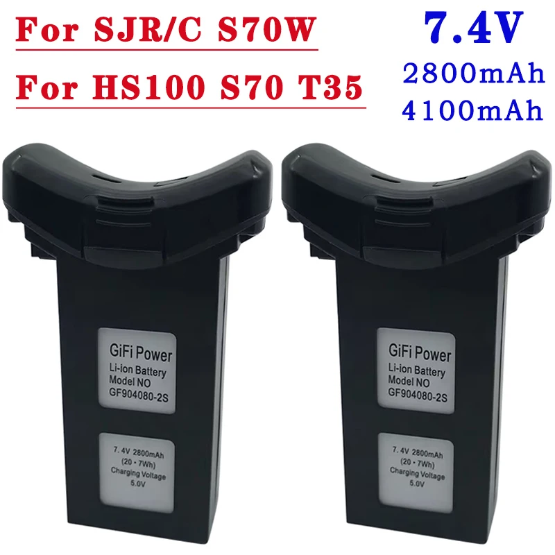 

For HS100 S70 T35 S70W SJR/C Drone battery 7.4V 4100mAH 2800mAh lithium battery Quadcopter Replacement Accessory Li-ion Battery