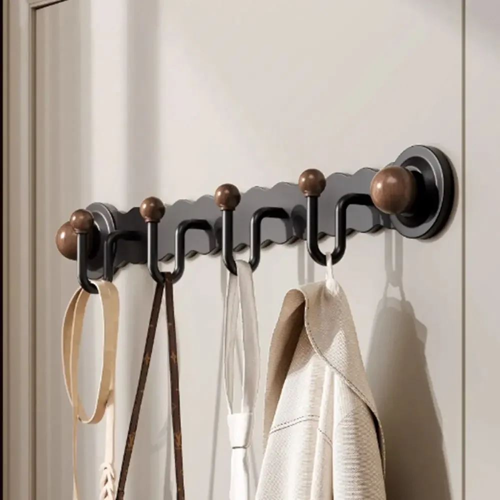 

Strong Load Bearing Door Rear Hook Wall Mounted Space Saving Suction Cup Bathroom Hook Perforation-free 3/4 Hooks