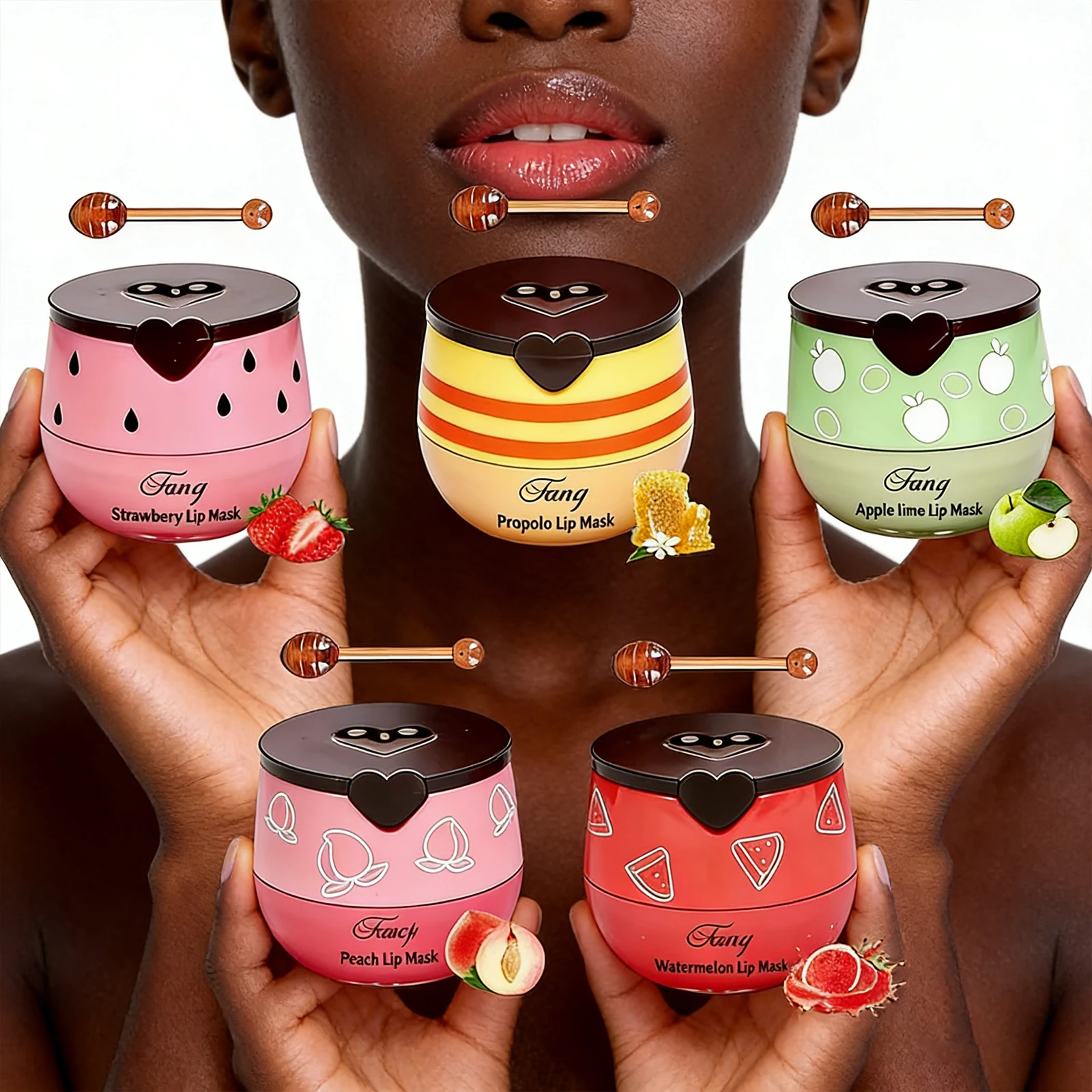 Propolis Lip Masker Hydraterende Reparerende Lippenbalsem Stick Vervagen Liplijnen Hydraterende Voedende Overnachting Voor Droge Gebarsten Lippenverzorging