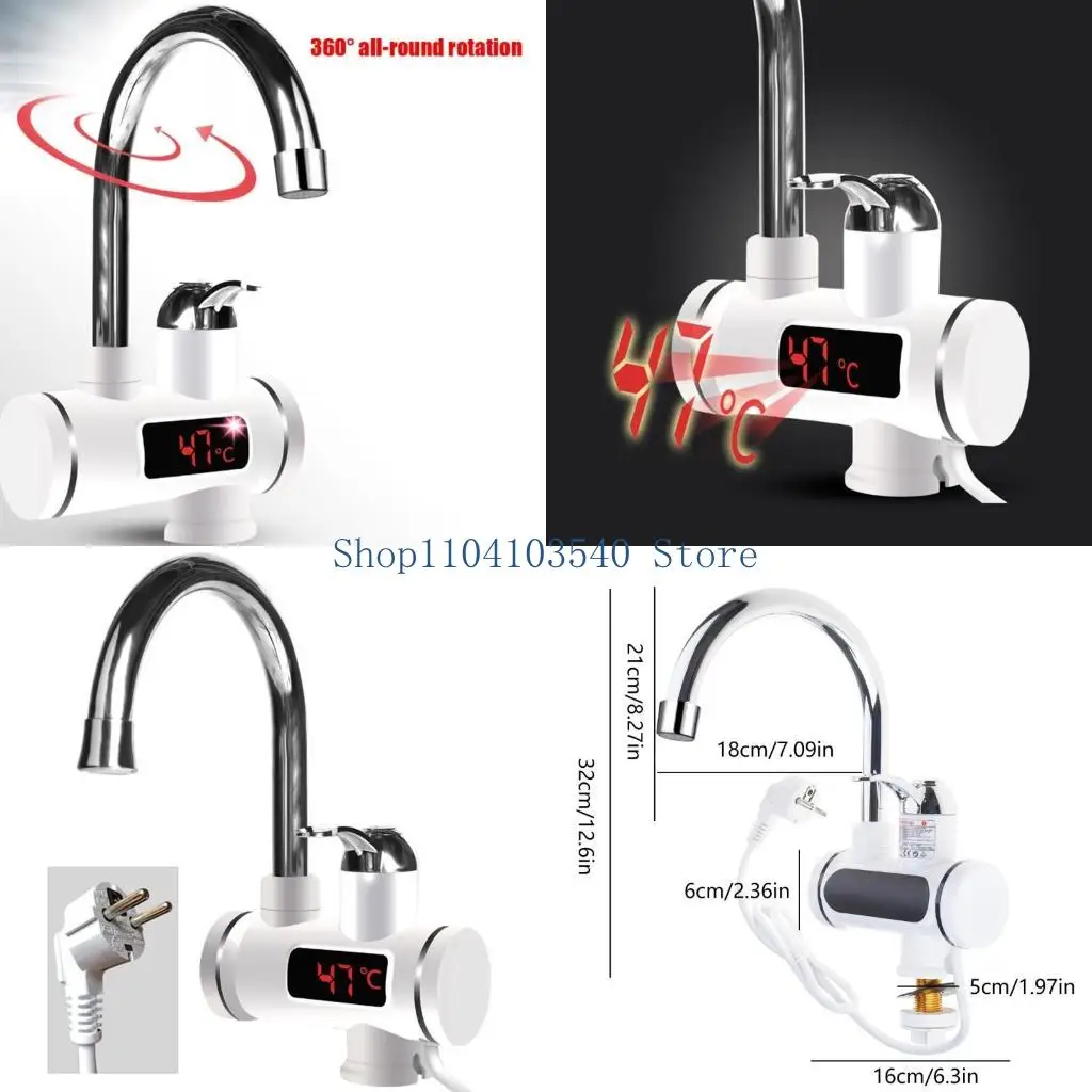 

02DC Emperature Display Instant Hot Water Faucet Electric Tap Water Instant Hot Faucet ,Hot and Cold Water Dispenser Faucet