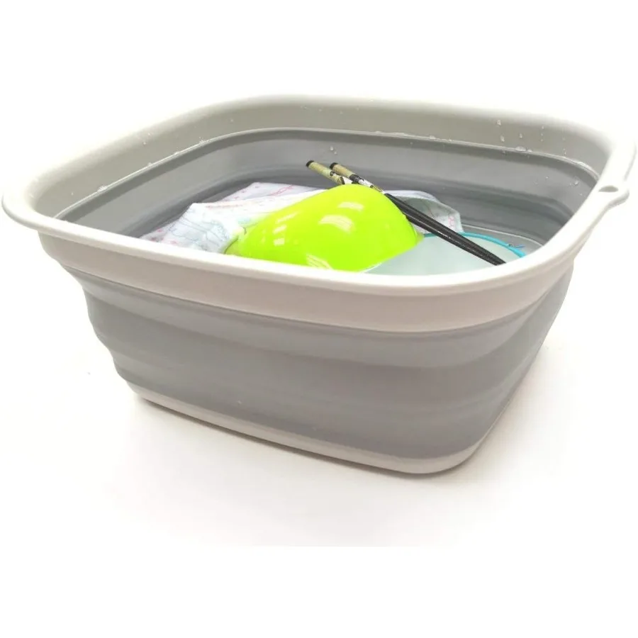 

7.7L 2 Gallon Collapsible Tub for Portable Outdoor Use Foldable Dish Washing Basin with SpaceSaving Design Durable Lightweight