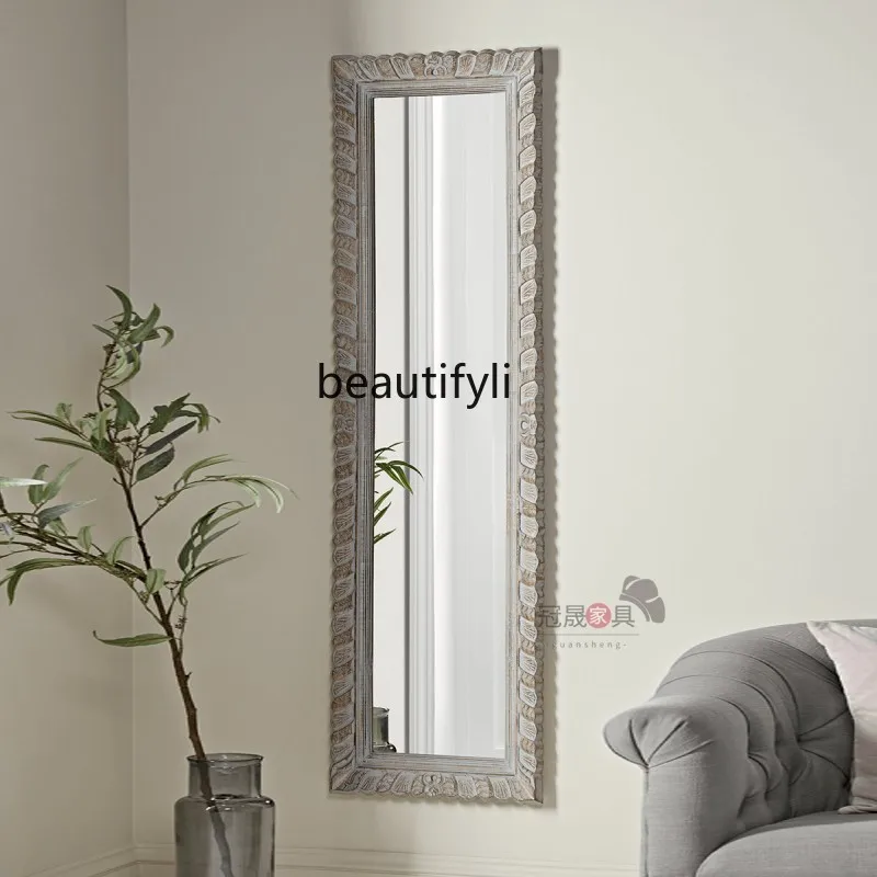 American, full body, entrance retro full-length mirror European bedroom French floor-to-ceiling mirror