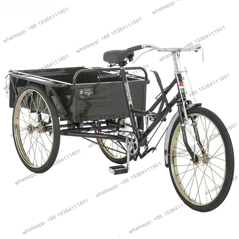Pedal Tricycle Adult Self-Propelled Human Power Bicycle Elderly Mobility Scooter