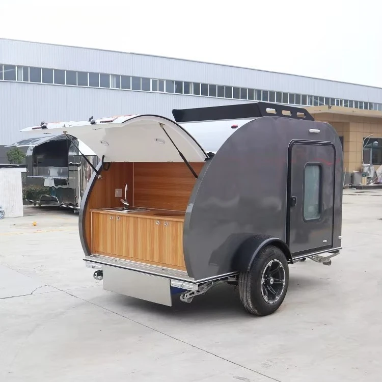 Teardrop Camper Customized Mini Off-road Aluminum Trailer Outdoor Water System Camping Lightweight Durable Hot Sale