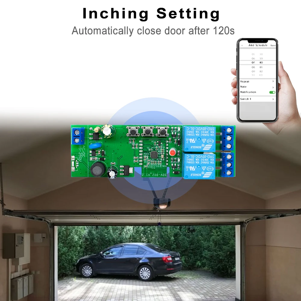 WiFi Switch Smart Opener APP Remote Controller For Garage Door Gate Supprot Alexa Echo Google Home eWelink Control + RF 433MHz