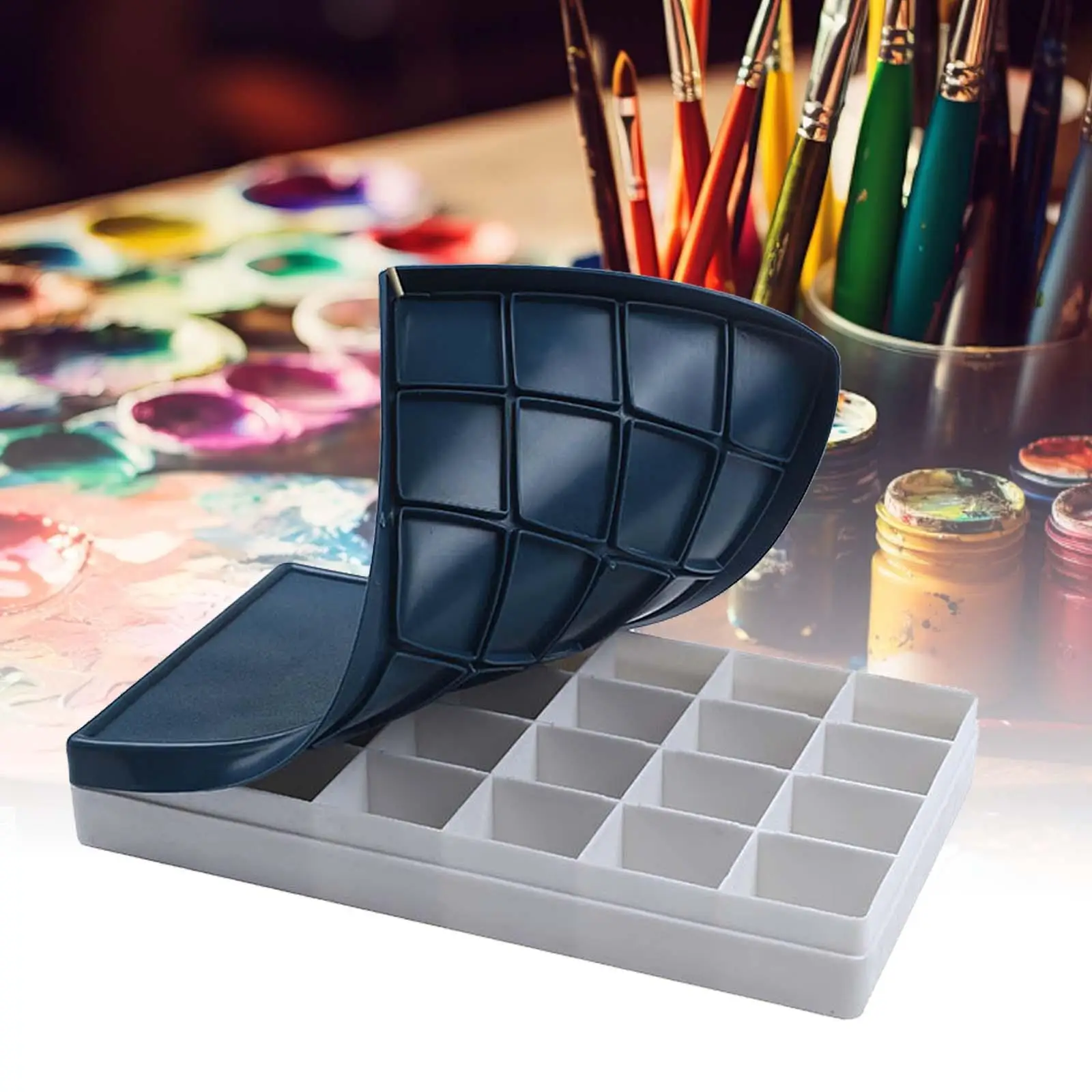 Watercolor Palette Painting Pallet Grids Empty Multifunctional Folding Paint Palette Portable Palette for Acrylic Paint