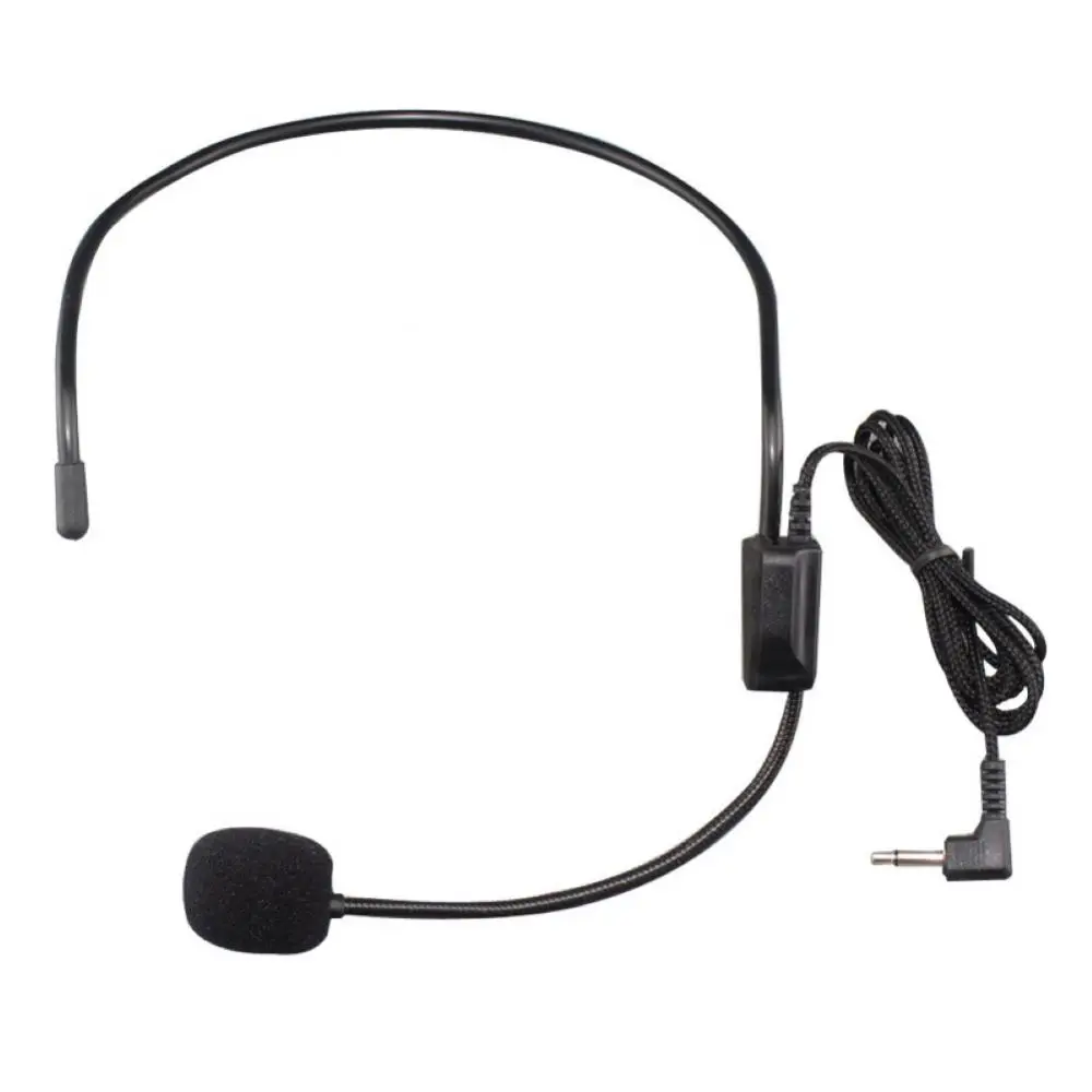 Wired Microphone Voice Amplifier 3.5mm Headset Headworn Mic for Loudspeaker