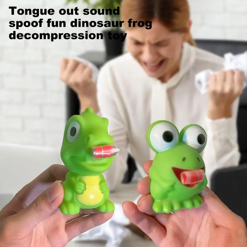 Frog Squeeze Tongue Popping Stress Relief Toy Squeeze Frog Portable And Flexible Squeeze Frogs Fidget Toys For Halloween Gift