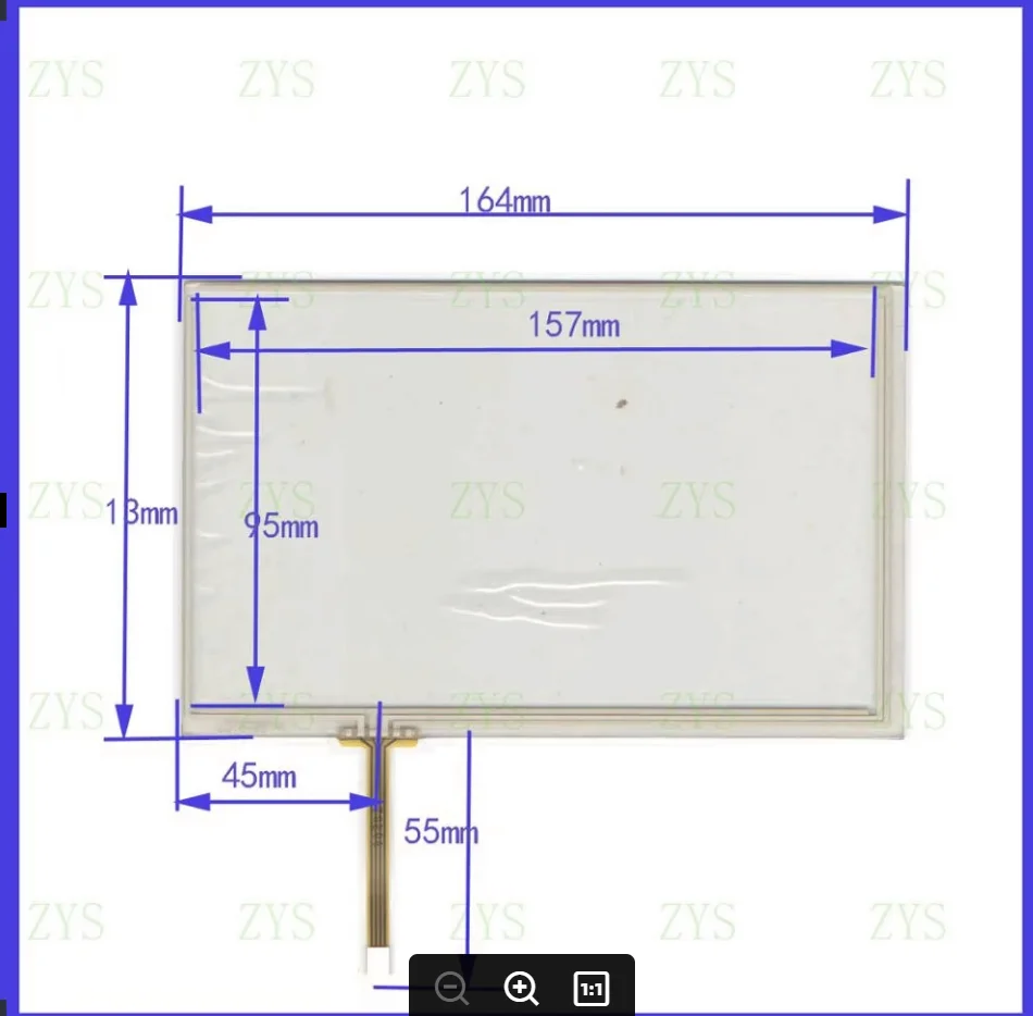 

ZhiYuSun LST7001-K 7,1-дюймовый сенсорный экран 164*103 мм, экран для рукописного ввода, размер внешней периферии, общий сенсорный экран
