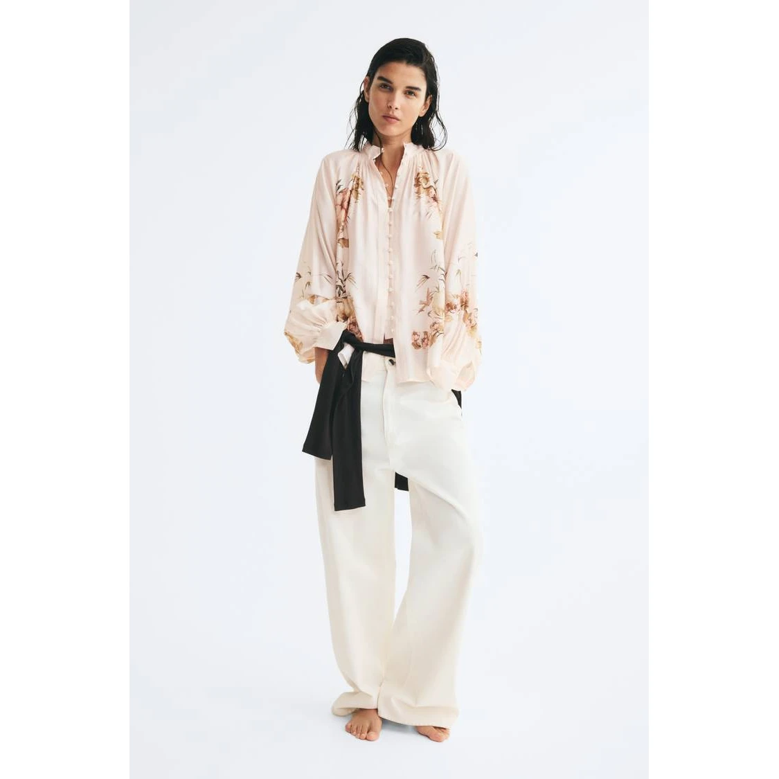 Early Autumn New Fashionable Women's Shirt with Button Front Universal Fit Loose Style Long Sleeve Polyester T-Shirt
