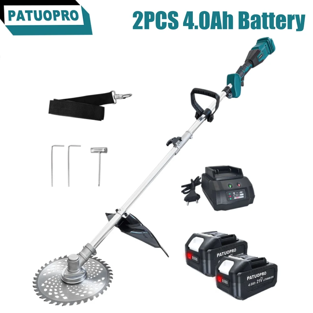 9 Polegada sem escova sem fio cortador de grama elétrico cortador comprimento ajustável poda ferramentas jardim para makita 18v bateria