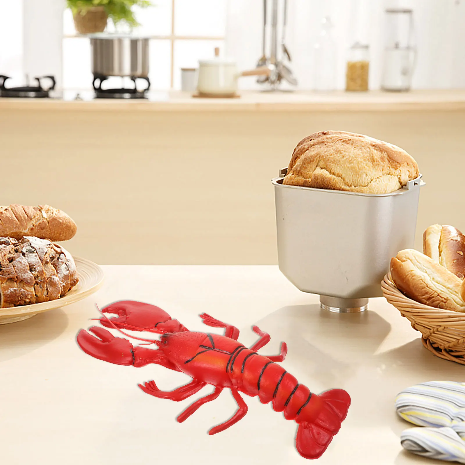 

Lifelike Lobster 20 inch Super Large Plastic Lobster Model for Home Decor Market Display Photography Prop Kids Pretend Play Toy