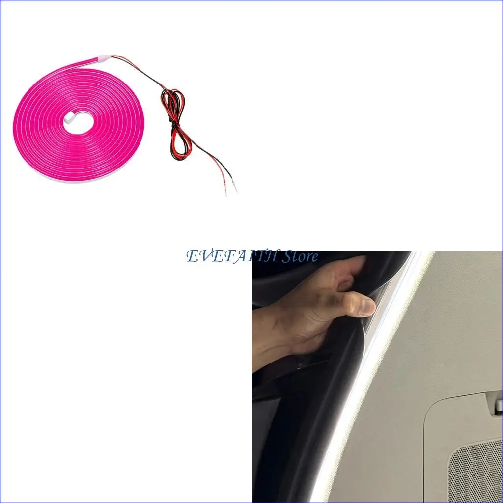 

124B Auto On/Off Waterproof Car Trunk Strips Flexible Cutting Length Silicone Light fit for Storage Visibility