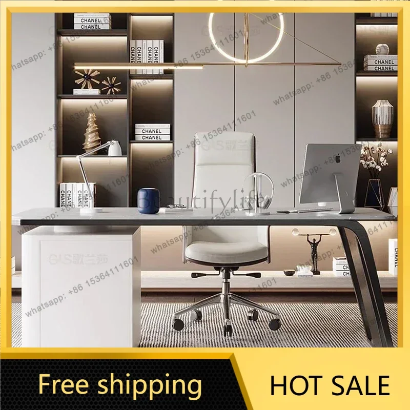 LJY Throne Office Desk Workstation Desk Setup Accessories Dressing Table Home Cute Office Desk Computer Tavolino Unique Furnitur