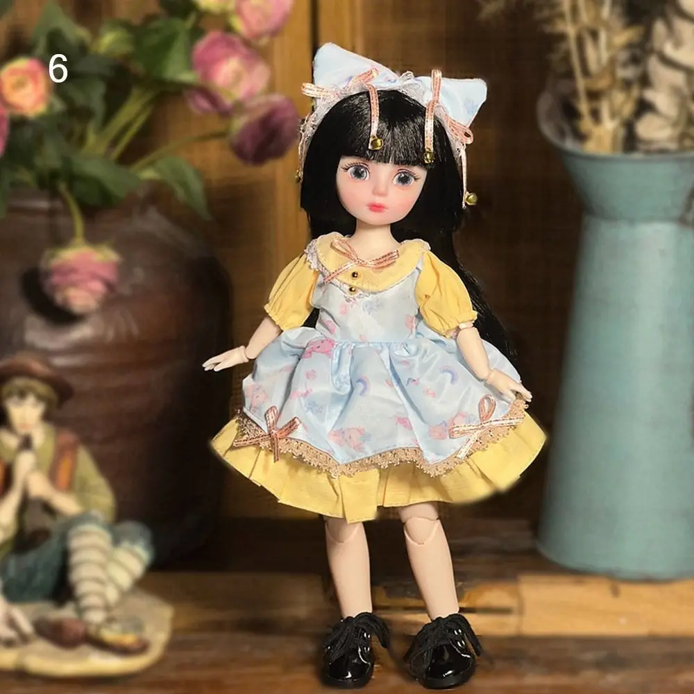 30cm Pretty BJD Doll 1/6 SD Dolls Ball Jointed Doll DIY Toys with Clothes Outfit Shoes Wig Hair Makeup for Girls Kids Children