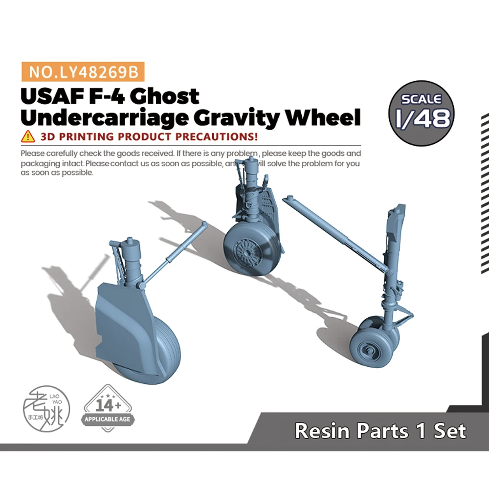 Yao\'s Studio LY269B 1/32 1/48 1/72 Model Upgrade Parts USAF F-4 Ghost Undercarriage For Trumpeter 02369 Gravity Wheel