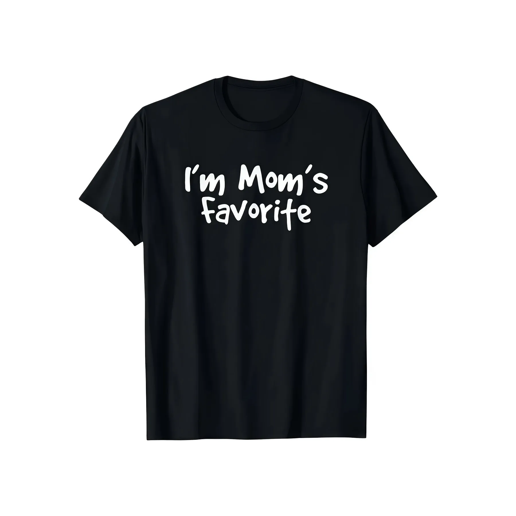 

I'm Mom's Favorite Son Daughter Graphic Tee Unisex Casual Cotton Short Sleeve Daily Top