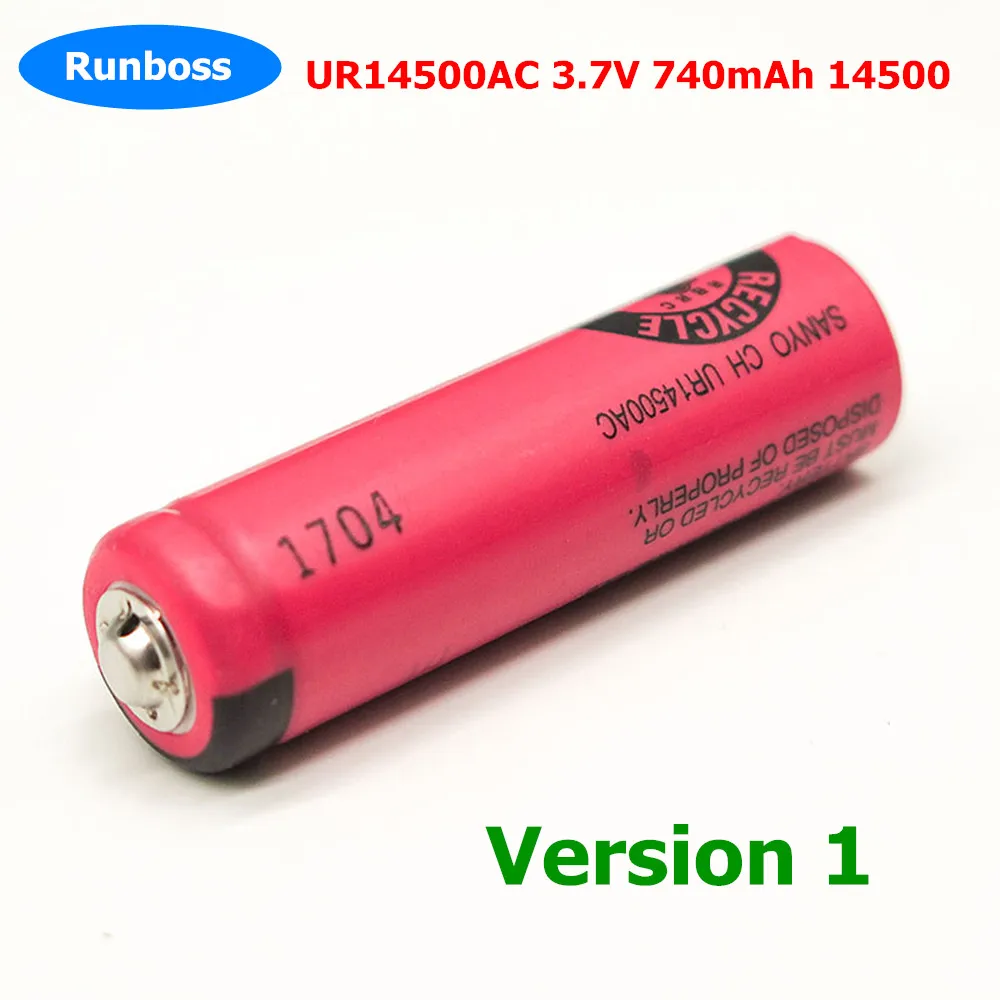 UR14500AC 3.7V 740mAh 14500 Lithium Battery for Braun Oral B iO4 iO5 iO6 iO7 iO9 iO8 Electric Toothbrush With Nickel Sheets