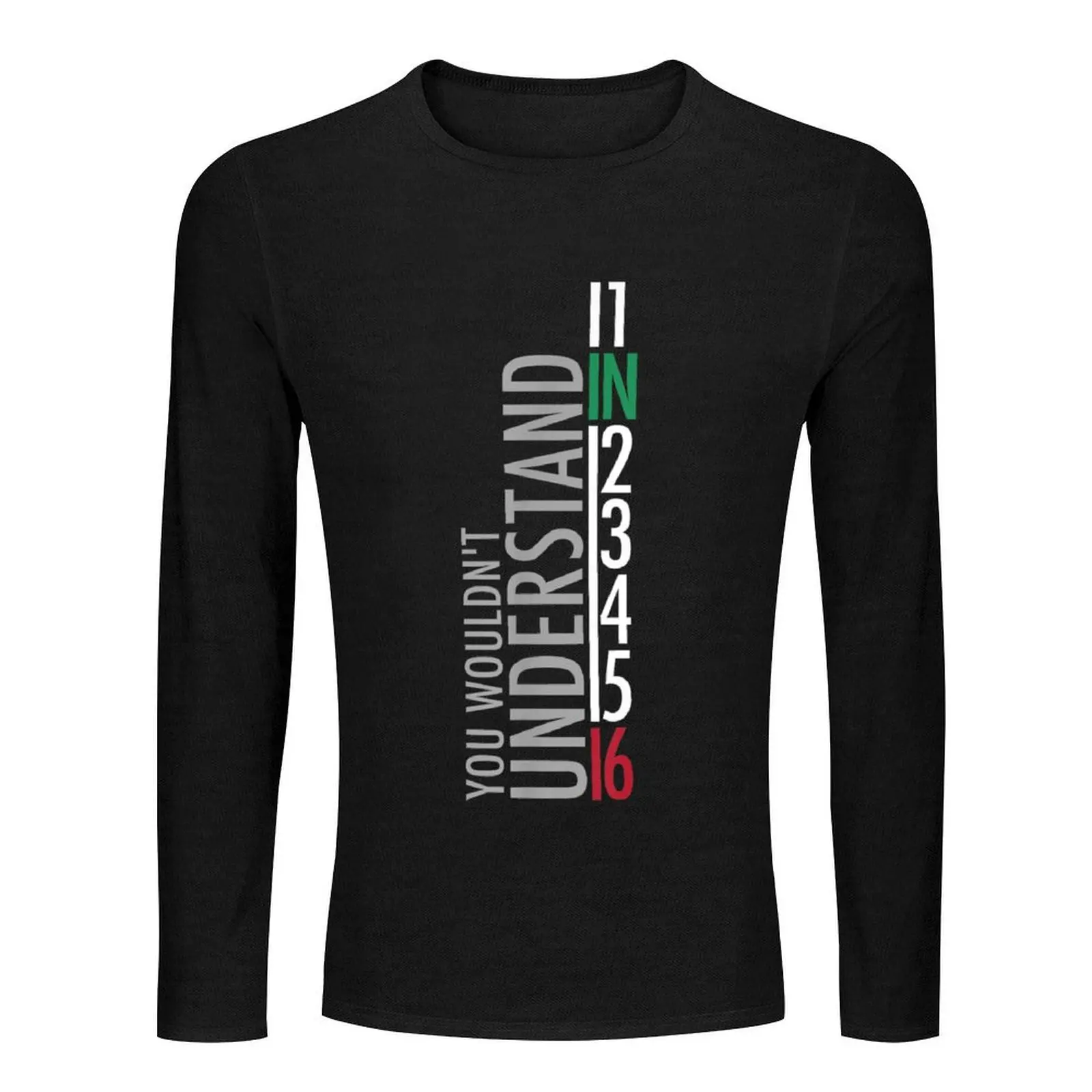 1N23456 Motorcycle Gear Shift Motorcyclist Long T-Shirt new edition t shirt custom t shirt custom t shirts shirts for men pack