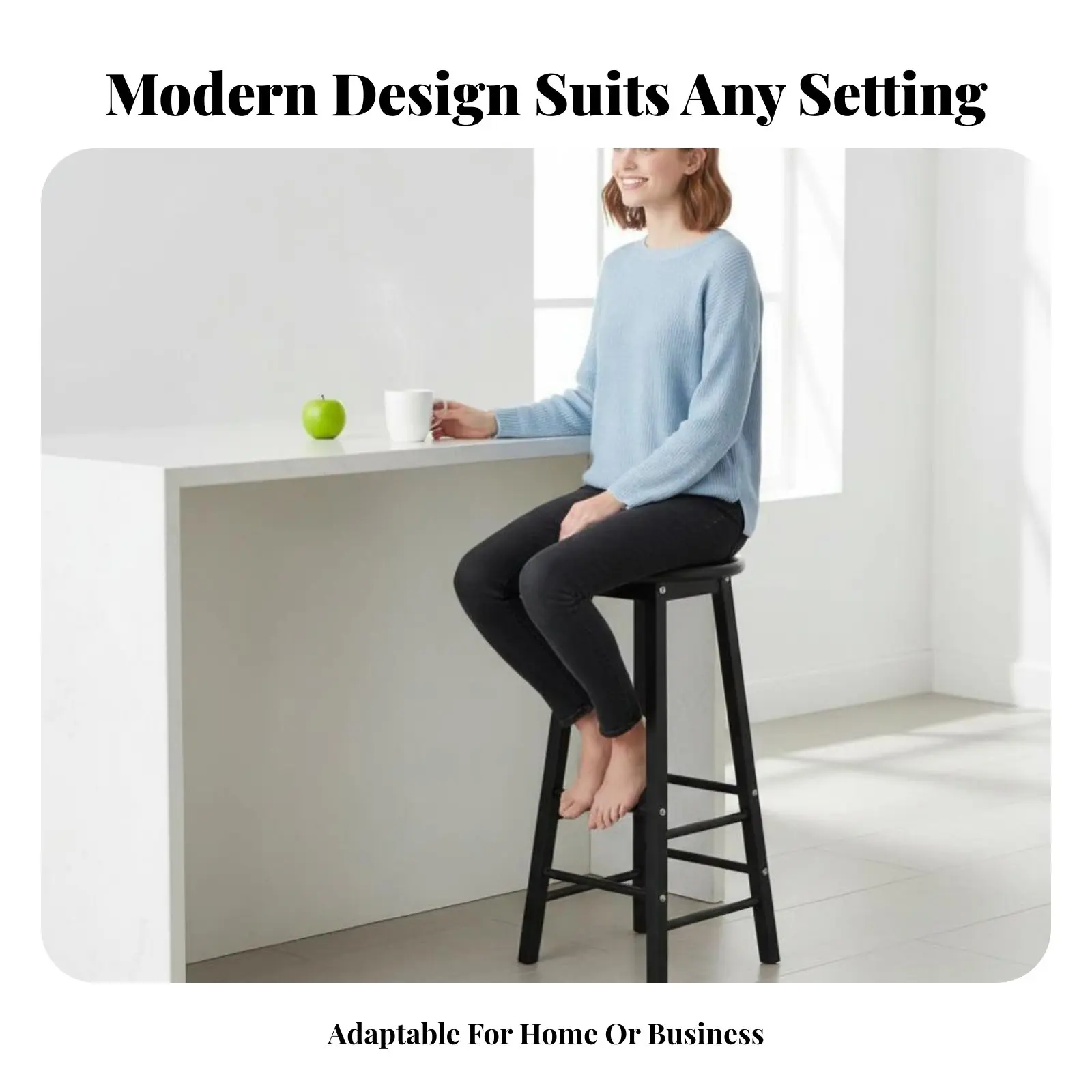 サポートレスト付き布張りタバーンスツール-北欧デザイン-ローリアサポート-メタルフレームスツール-ミニマリストデザイン-パブ用フットレスト