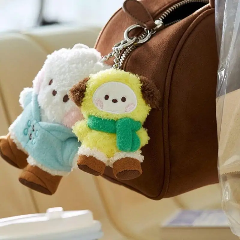 وشاح صغير أحذية الثلوج سلسلة أفخم دمية حقيبة يد قلادة لطيف الكرتون كوكي المفاتيح لطيف