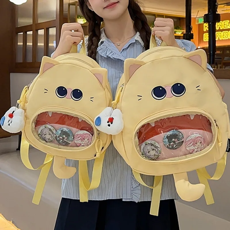 

Capybara Backpacks Fun Student Transparent Backpack Itabag Y2K Personalized Cartoon Animal Backpack Parent High Capacity Bag New