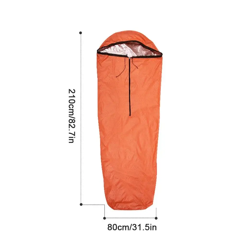 Outdoor camping and adventure sleeping bag, emergency warmth and cold protection, lightweight and portable adult sleeping bag.