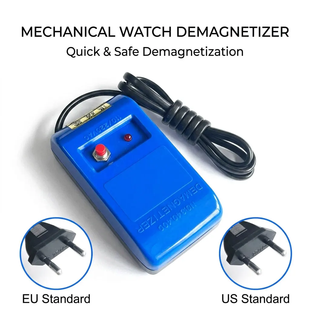 Professional Mechanical Quartz Watch Demagnetizer Electrical Demagnetize Time Correcting Repair Tool For Watchmaker US EU Plug