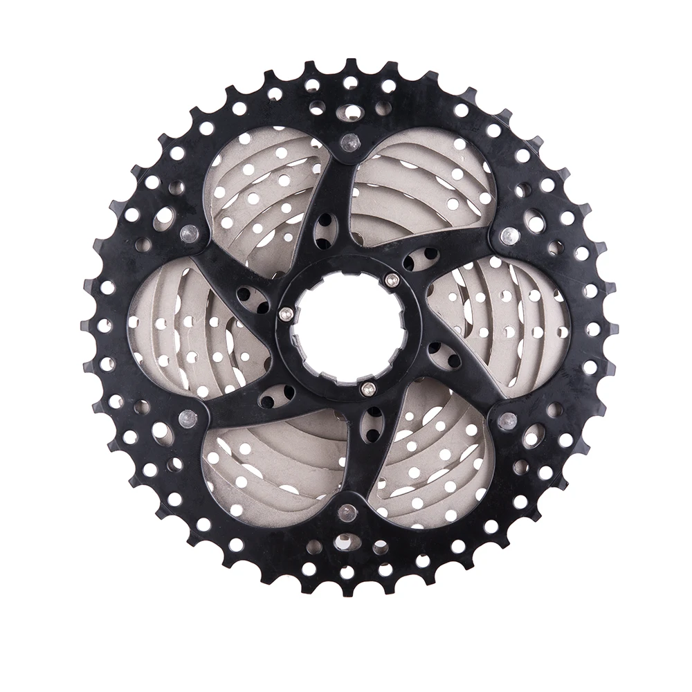 ZTTO 9 Speed Cassette 11-40 T Wide Ratio Freewheel Mountain Bike MTB Bicycle Cassette Flywheel Sprocket Compatible with Sunrace