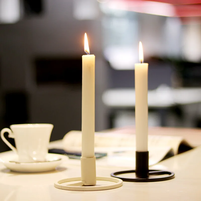 Single  Metal Candle Holder Creative Ornaments Nordic Romantic Candlelight Dinner Props Iron Candle Holder