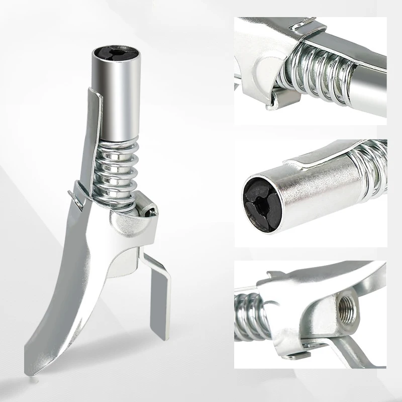 Locking Pliers Type Oil Nozzle Grease Gun Coupler 10000PSI Self-locking Two Press Easy To Push Lock-clamp High-pressure