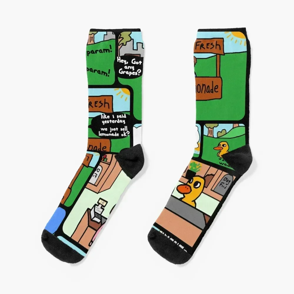 

Got Any Grapes - The Duck Song Socks cartoon kids Stockings compression Stockings Men Socks Luxury Brand Women's