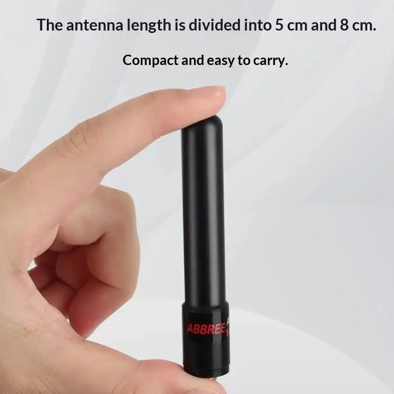 ABBREE AR-806+ Dual Band Mini Antenna SMA-Female VHF UHF 10W High Gain For UV-5R MINI UV-21 PRO UV-32 888S Two Way Radio