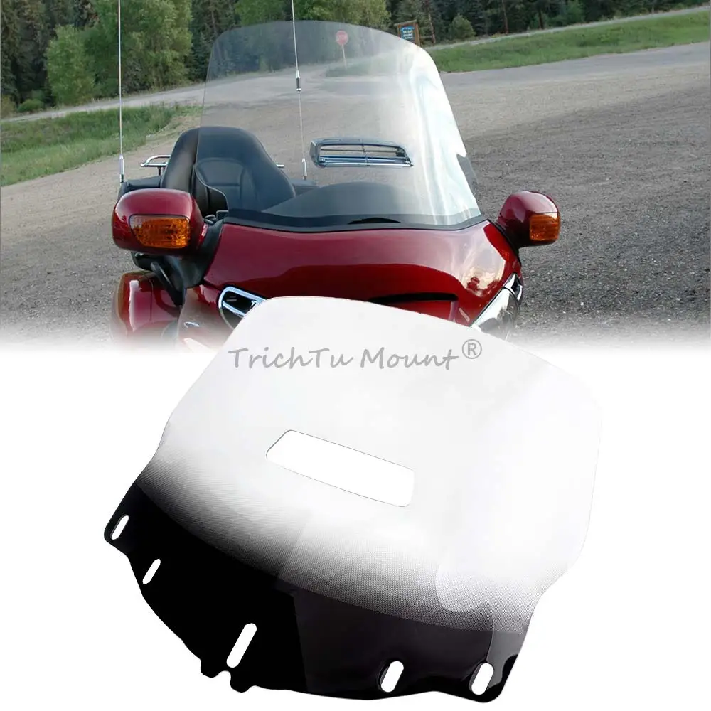 ABS Motorcycle Windshield with Air Vented For Honda Goldwing GL1800 2001-2017 Vented Windscreen Anti-Scratch & Noise Reduction