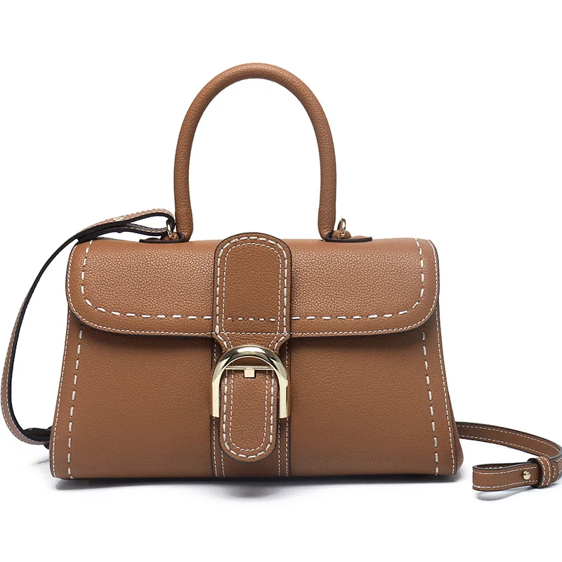 Luxury Brand Women‘s Handbags 2023 High Quality Top Layer Genuine Leather Shoulder Bag for Women Hand-stitched By A Master