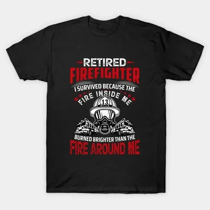 Professionelles T-Shirt für pensionierte Feuerwehrleute, S 5XL, schneller Versand