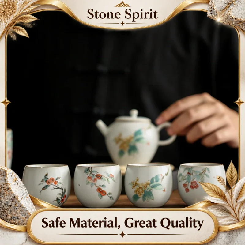 Cracked Retro Ru Kiln Ceramic Teapot, Home Master Cup, Personal Single Cup, Office Kung Fu Tea Set, Tea Bowl, Drinking Utensils