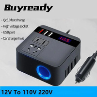 75W 12V To 110V 220V Modified Sine Wave Car Inverter Charger Multi-function Power Converter Mobile Phone Computer Charging