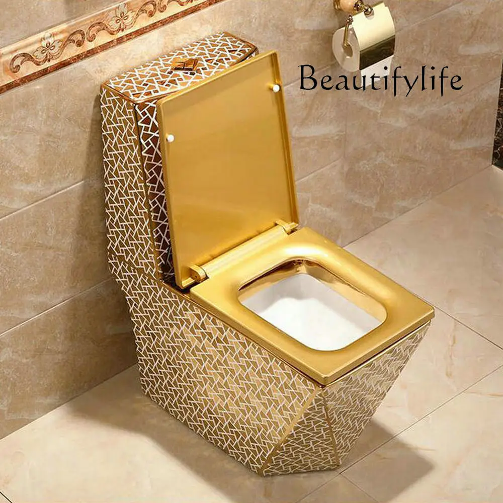 

MAEBOW Gravity-Flush Toilet Siphon Jet Fluishing Floor Mounted Luxious Villa Bathroom Seat Toilet Washdown Toilet
