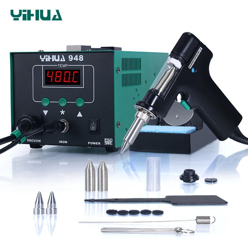 YIHUA 948 Digital ESD Safe Solder Welding Tools 90W Repair Desoldering Gun with Suck Tin Vacuum Desoldering Iron Rework Station