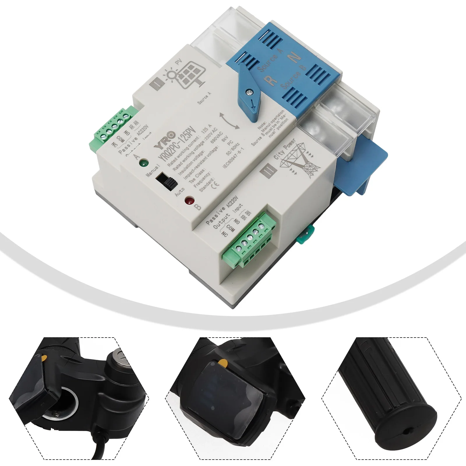 

Brand New Transfer Switch Control Switches 2P125A Changeover Switch Generator PC Insulation Type Transfer Switch