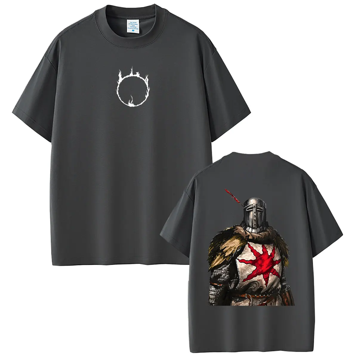 Game Dark Souls Solaire of Astora T-shirt Summer Men Women 90s Gothic Rock Streetwear Men's Fashion Punk Oversized Tshirt Tops