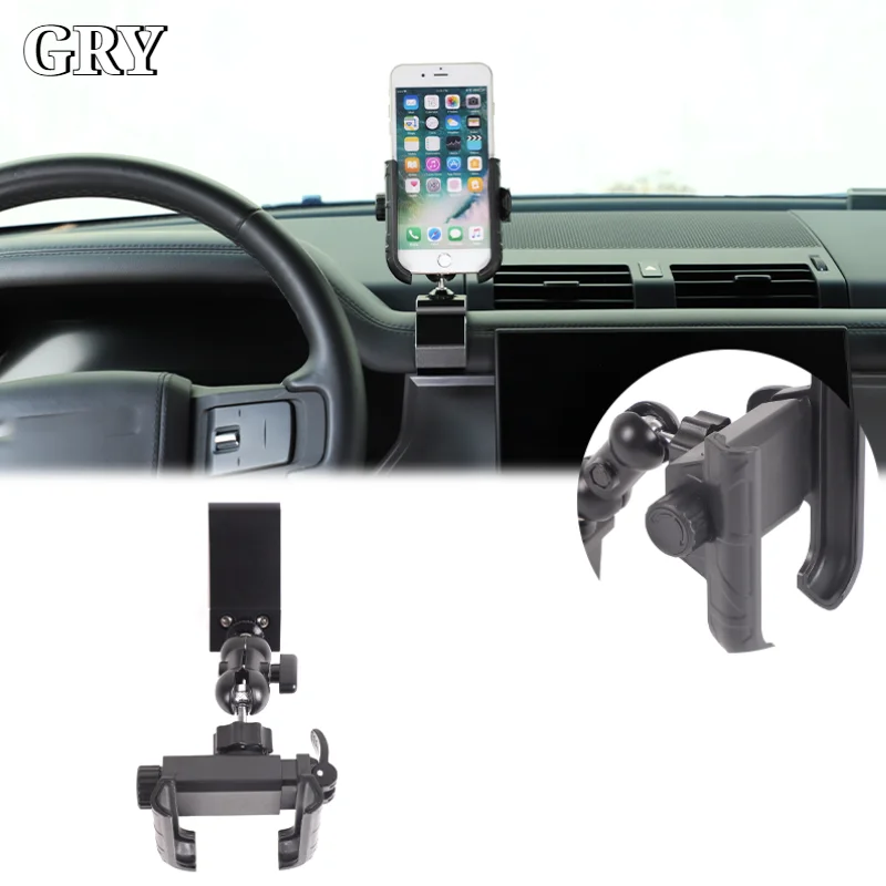 

Car Center Console Multifunction Phone Holder GPS Navigation Bracket For Land Rover Defender 90 110 130 2020-26 Car Accessories