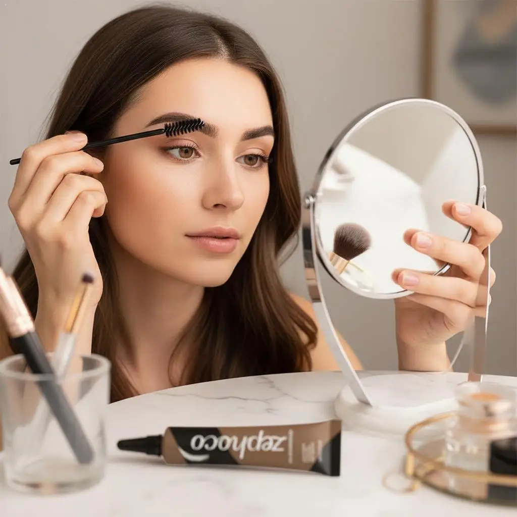 جل حواجب مقاوم للتلطخ - تركيبة طويلة الأمد مقاومة للماء ومقاومة للعرق، حواجب شفافة نابضة بالحياة للبشرة الدهنية